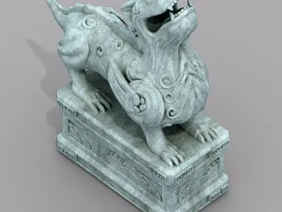 Stone Decoration - Animal Beast 06 3D model