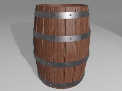 Whiskey Barrel Sculpture Free 3D print model