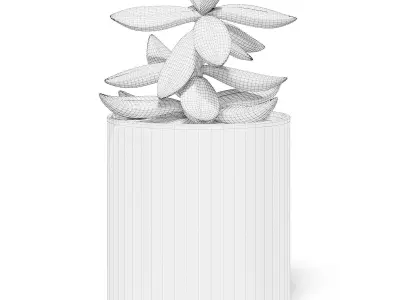 Plant 3D Model in Metal Pot 3D model purchase