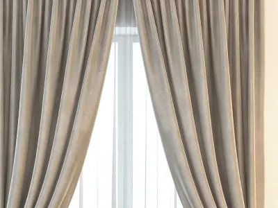 Set 19 Curtains 3D model