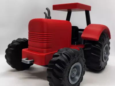 Cute Tractor - Block Cars - Funny Toy to Assembly 3D print model