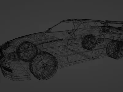 Nissan Skyline R34 GTR V 1999 Low-poly 3D model