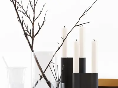 Decorative Set 206 Low-poly 3D model