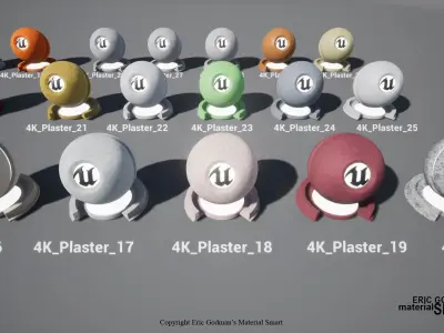 Plaster World Aligned Materials 3D model