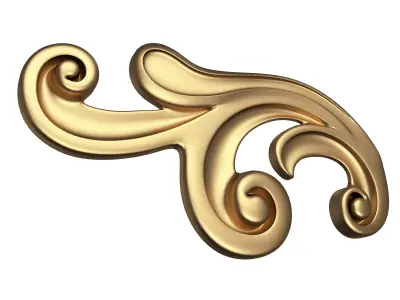 Carved Plaster Molding Decoration 036 Low-poly 3D model