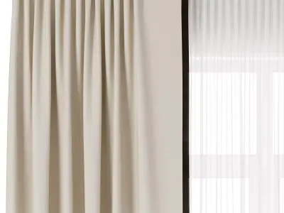 Curtains 43 Low-poly 3D model