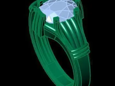 ruby ring for men Free 3D print model