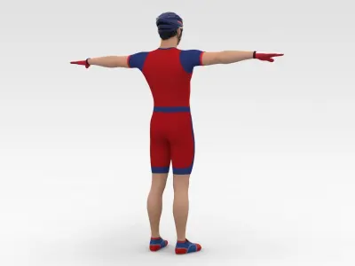 Cyclist 06 3D model
