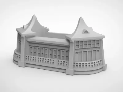 Taichung Park Pavilion pattern vase 3D print model