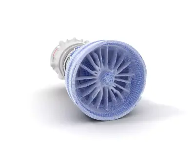 Advanced Jet Engine Model Pack  Detailed Turbine Design Low-poly 3D model