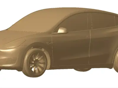 Tesla Model Y AWD 2022 Exterior 3d scan model 3D model 3D model