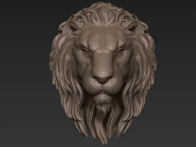 Lion Head Sculpt 3D model