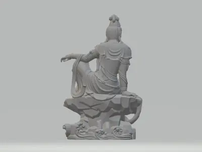 Guanyin Bodhisattva Buddha Statue  3D print model