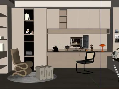 3D model of interior study 3D model 3D model