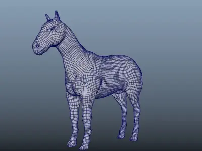 3D Horse Model Low-poly 3D model