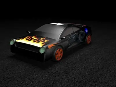 racing car Low-poly 3D model