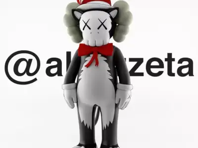 Kaws The Cat in the Hat Textured Low-poly 3D model