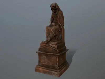 statue Low-poly 3D model 3
