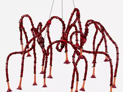 Ceiling lamp Brugmansia Amaranto Floating 3D model