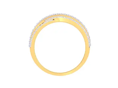 Ladies diamond ring 3D print model 3