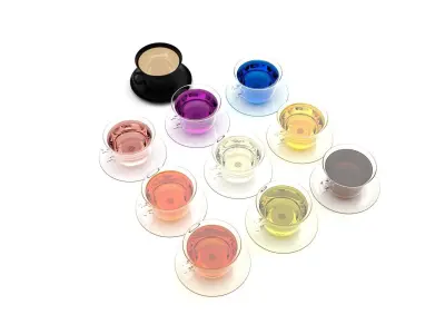 Different Flavors of Tea Set 3D model