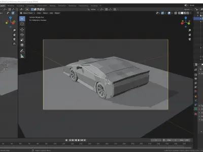 Car Low Poly paper Low-poly 3D model