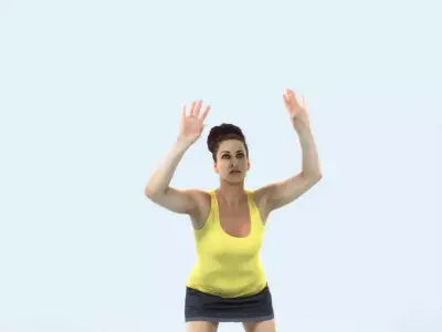 Yearn 11J Volleyball Overhead Sports Woman Low-poly 3D model