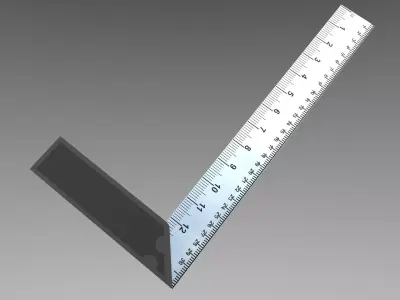 Tri Square Low-poly 3D model