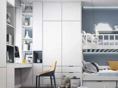 kids bedroom 3D model shop