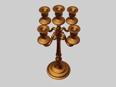 Candelabra golden 3D model