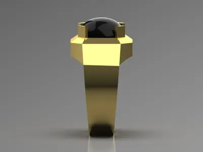man gemstone ring mr0161 3D print model