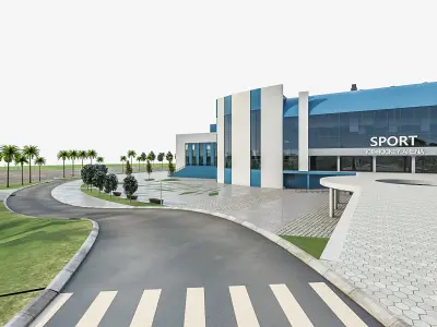 Sports Complex 03 Low-poly 3D model