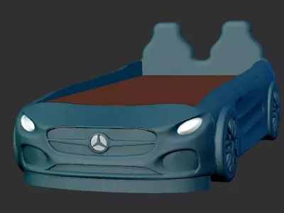 Car bed mercedes for kids 3D print model