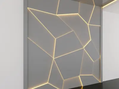 Wall Panel 2 Low-poly 3D model