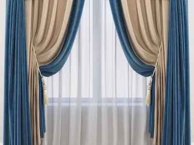 Set 74 Curtains 3D model