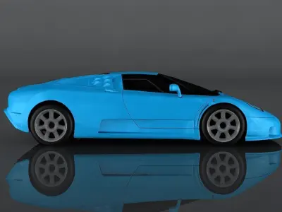 Bugatti EB110 Low-poly 3D model