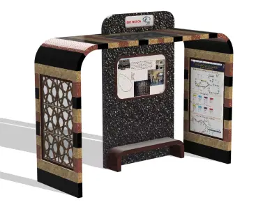 bus station  Low-poly 3D model