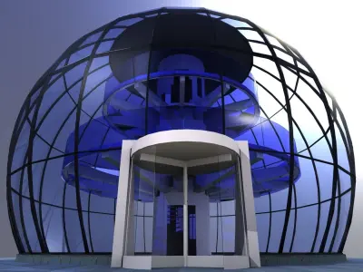 Spherical building 3D model