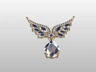 Angel Wing Pendant 3D print model