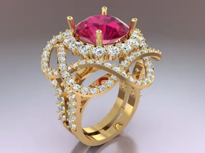 Gemstone rings - Diamond rings - N3880  3D print model