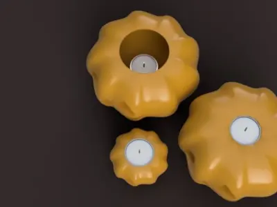  Halloween Pumpkin Tealight Holder 3D print model