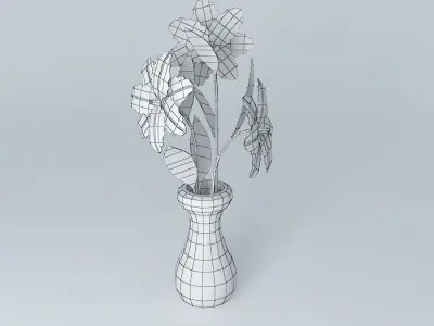 Flowers in a vase Free 3D model