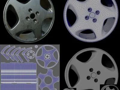 3D rim models for cars 3D model