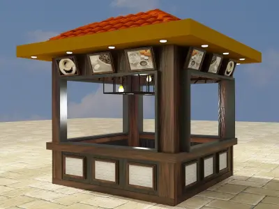 Booth Exhibition Stand a338 3D model