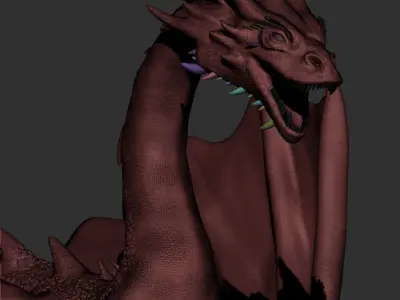 Dragon golden Low-poly 3D model