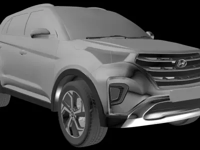 Full Car Low-poly 3D model