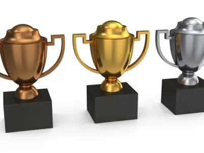 Trophy cups 3D model