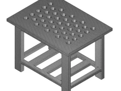 Classic Rectangular Table 3D print model