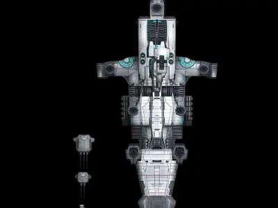 Battlestar - Battleship 22 3D model