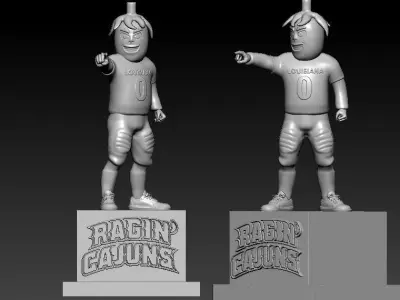 UNIVERSITY OF LOUISIANA MASCOT STATUE - 3D MODEL 3D print model